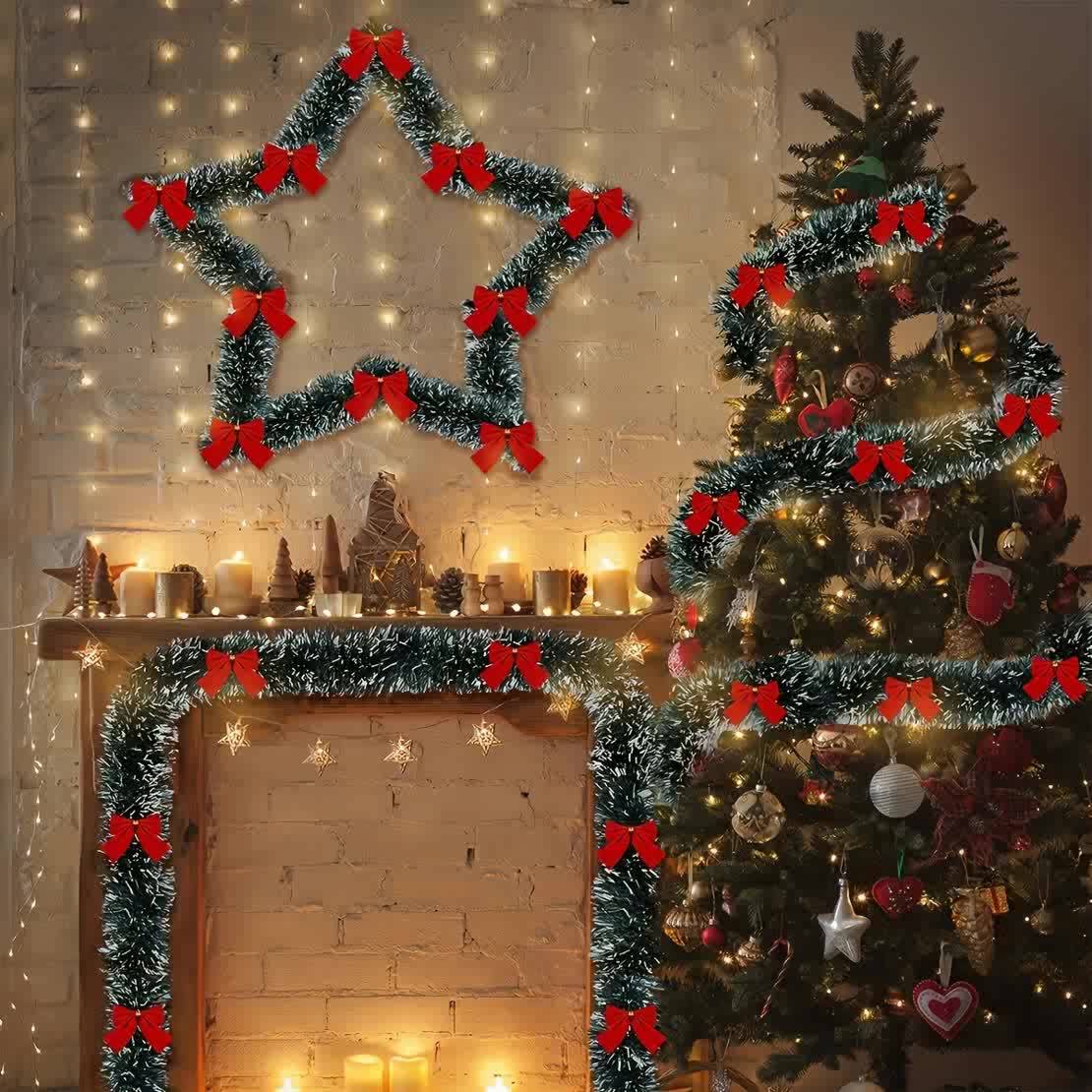 TwinkleTinsel – Set di 2 luci natalizie a LED per uso interno ed esterno 8