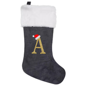 VelvetMonogram | Calza di Natale in velluto personalizzata per decorazioni natalizie 0