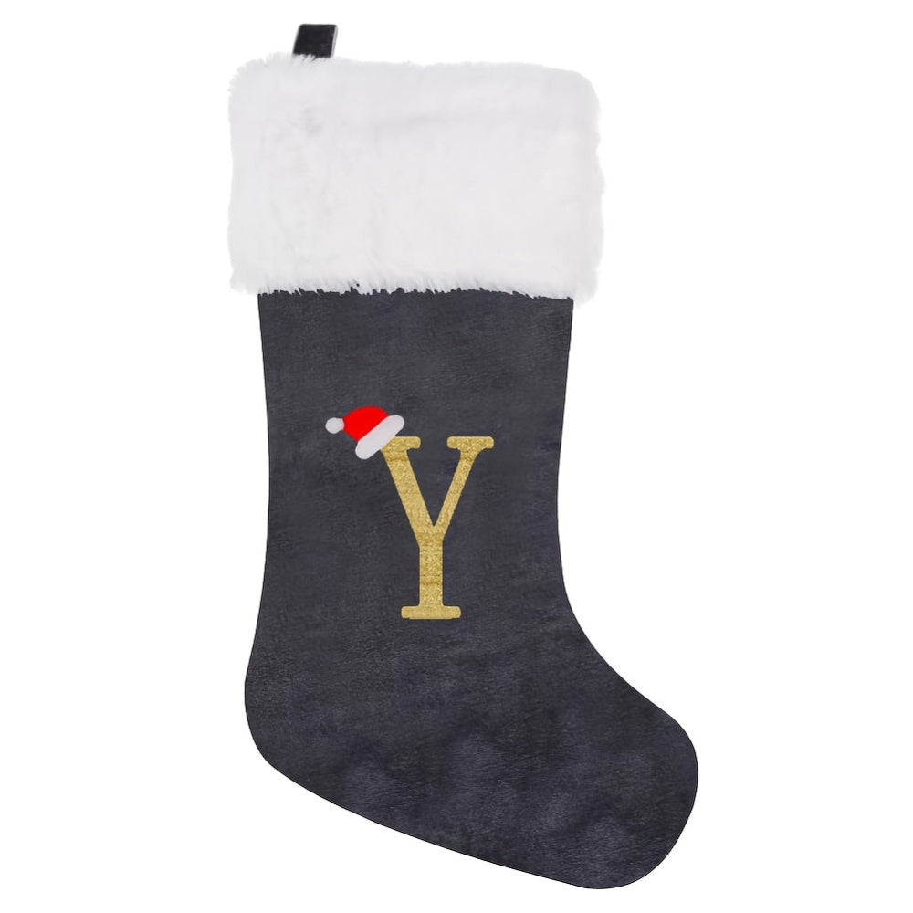 VelvetMonogram | Calza di Natale in velluto personalizzata per decorazioni natalizie 10