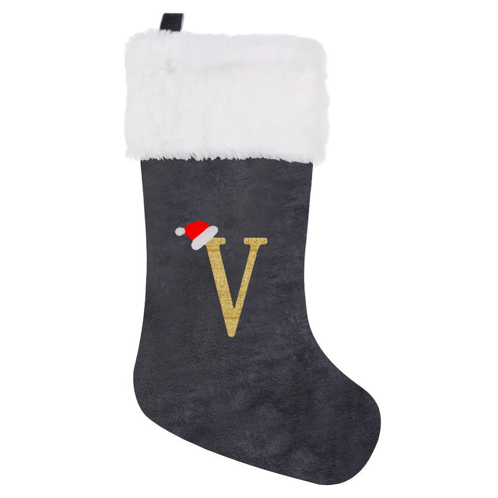 VelvetMonogram | Calza di Natale in velluto personalizzata per decorazioni natalizie 12