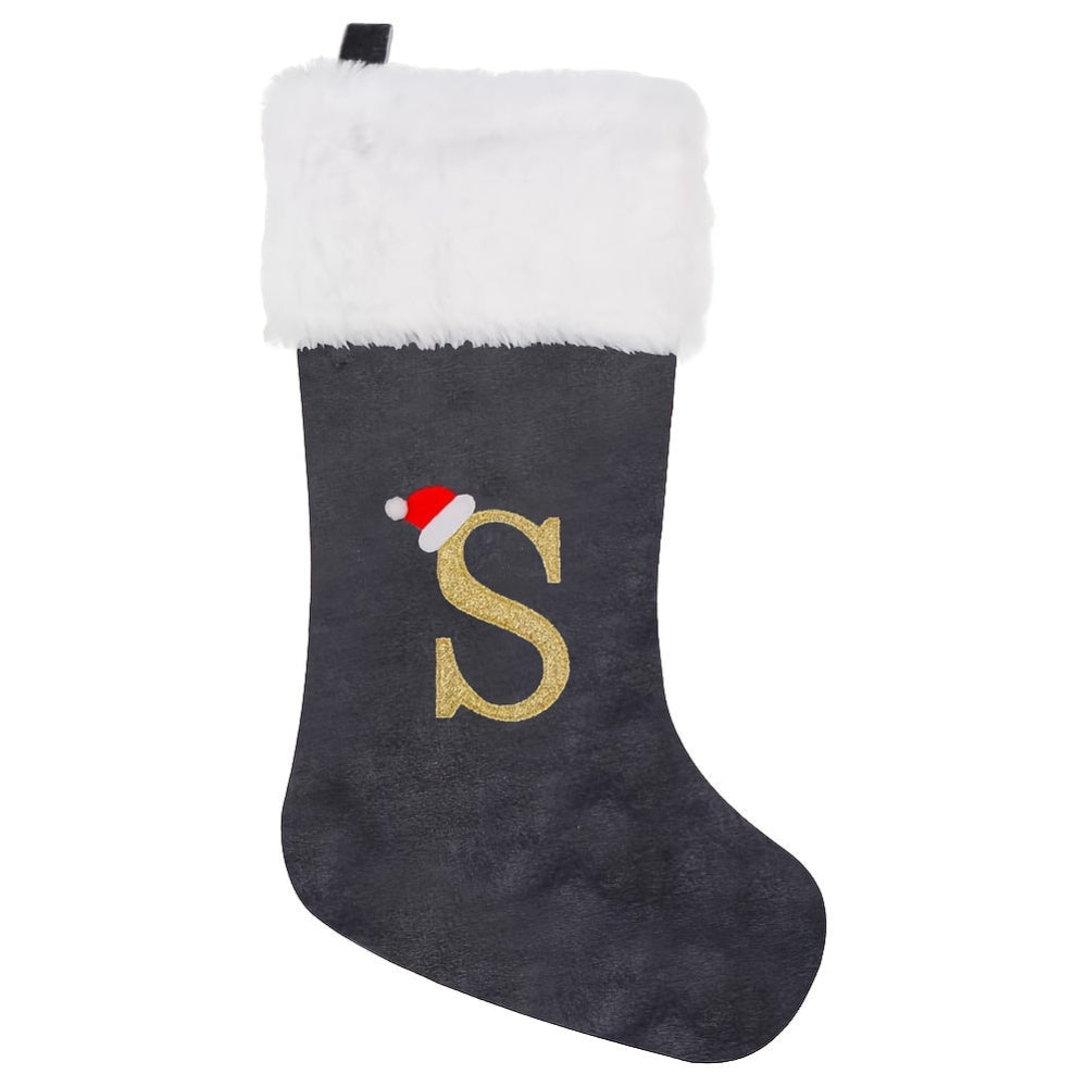 VelvetMonogram | Calza di Natale in velluto personalizzata per decorazioni natalizie 14