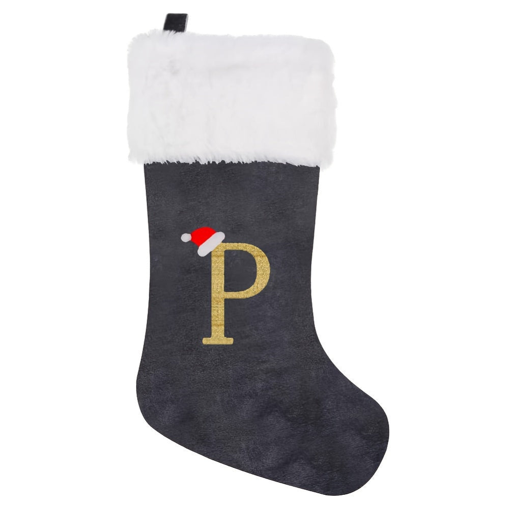 VelvetMonogram | Calza di Natale in velluto personalizzata per decorazioni natalizie 16