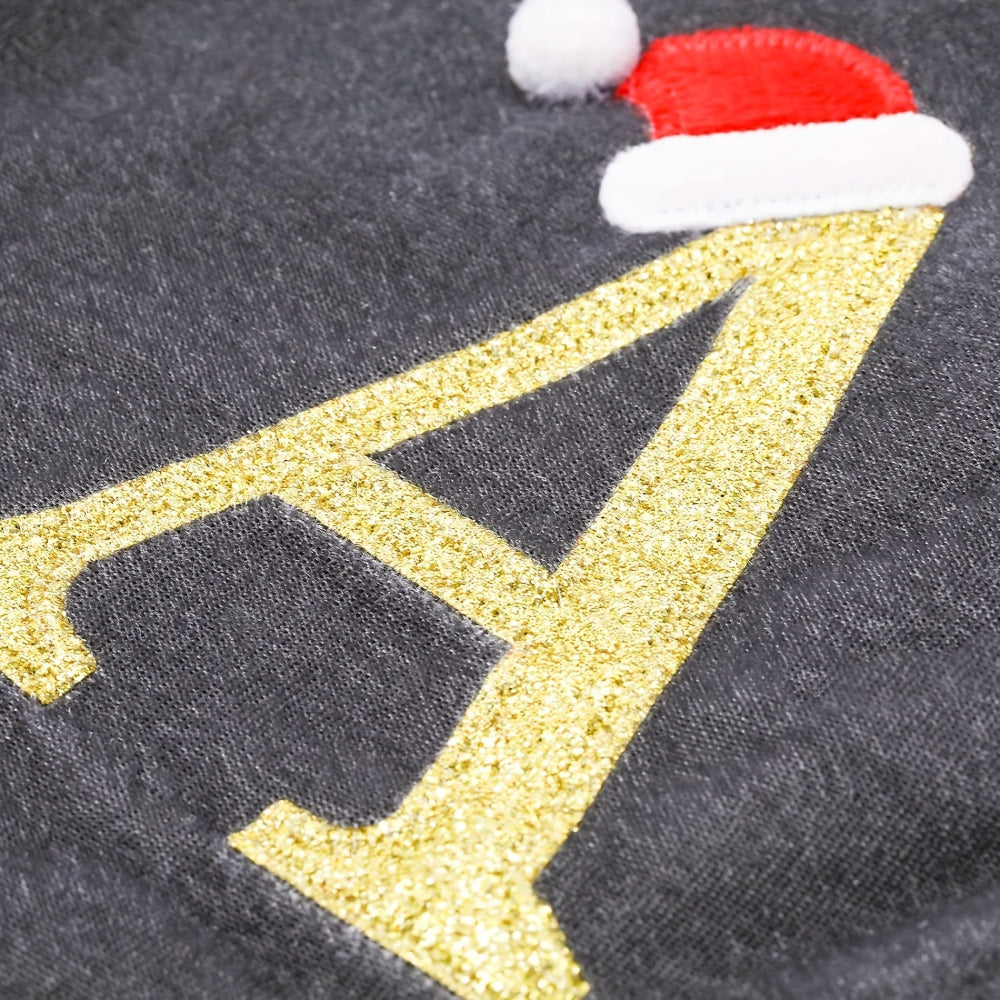 VelvetMonogram | Calza di Natale in velluto personalizzata per decorazioni natalizie 2