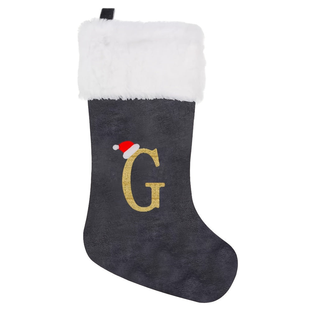 VelvetMonogram | Calza di Natale in velluto personalizzata per decorazioni natalizie 21