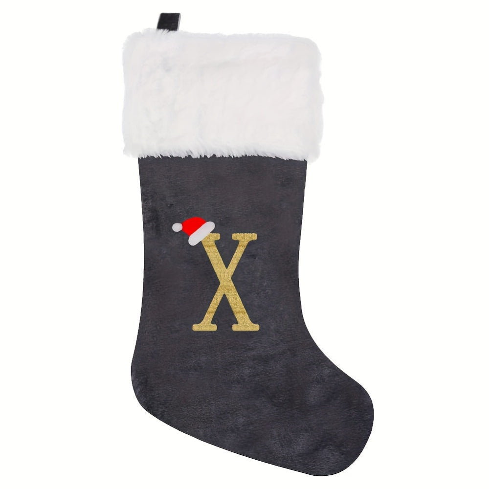 VelvetMonogram | Calza di Natale in velluto personalizzata per decorazioni natalizie 23