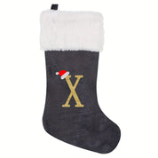 VelvetMonogram | Calza di Natale in velluto personalizzata per decorazioni natalizie 23