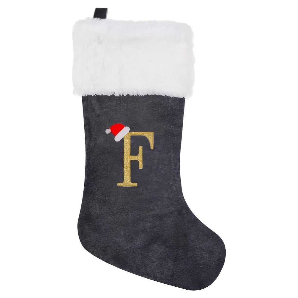 VelvetMonogram | Calza di Natale in velluto personalizzata per decorazioni natalizie 27