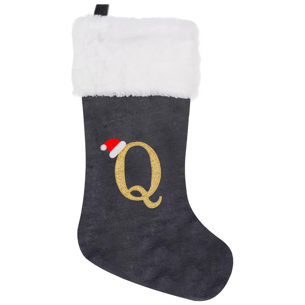 VelvetMonogram | Calza di Natale in velluto personalizzata per decorazioni natalizie 28