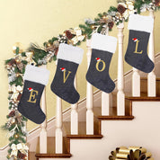 VelvetMonogram | Calza di Natale in velluto personalizzata per decorazioni natalizie 3