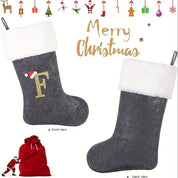 VelvetMonogram | Calza di Natale in velluto personalizzata per decorazioni natalizie 6