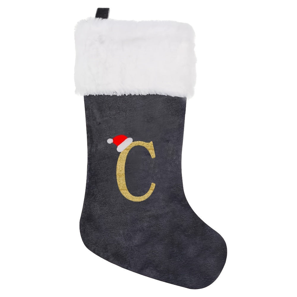 VelvetMonogram | Calza di Natale in velluto personalizzata per decorazioni natalizie 8