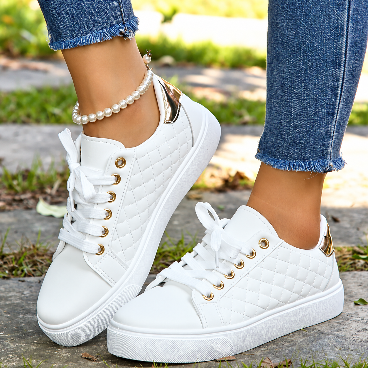 Marion | Zapatillas acolchadas de mujer con cordones