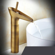Wasserhahn | Wasserfall-Auslauf im Vintage-Look | Einhebelmischer | VintageFlow 1