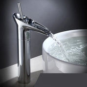 Wasserhahn | Wasserfall-Auslauf im Vintage-Look | Einhebelmischer | VintageFlow 5