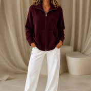 Wearbella – Zip-Front Ribbed Collar Knit Cardigan 16