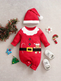 Disfraz de elfo navideño para bebé con gorro a juego - 0-3 meses