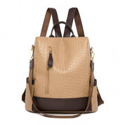 Mochila antirrobo para mujer en elegante piel vegetal