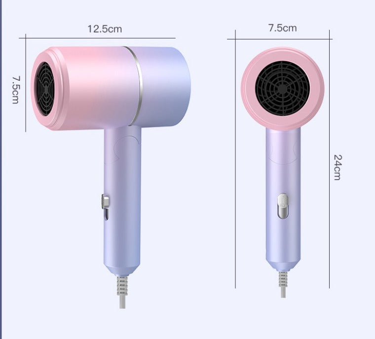 ItalianFlexDry - Foldable Ionic Hair Dryer for Summer with Compact Travel Bag