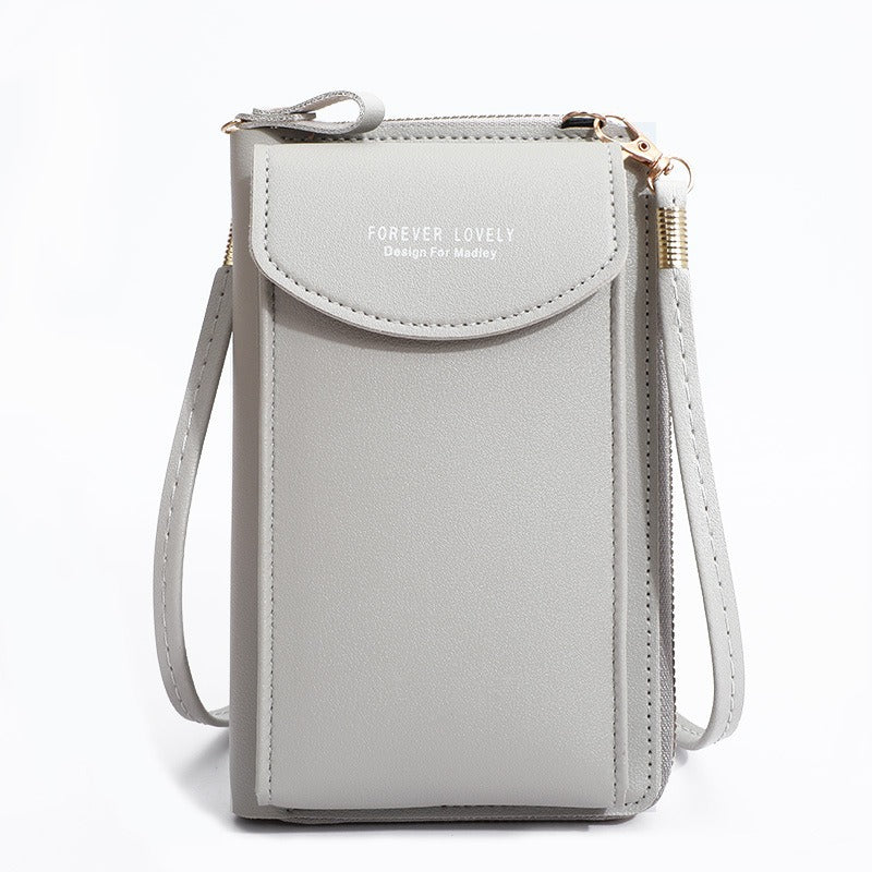 Perla | Portefeuille de voyage porte-passeport en cuir synthétique léger avec bandoulière amovible