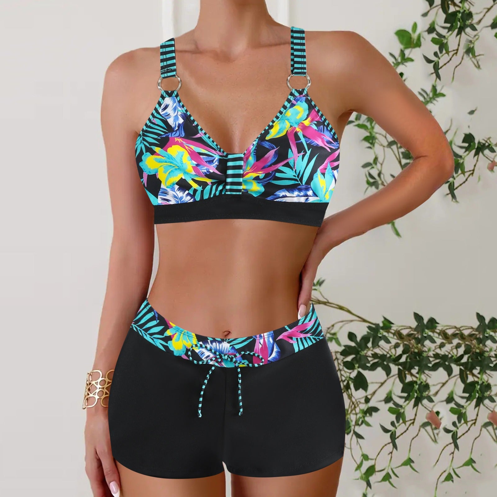 Maillots de bain sportifs d'été en deux pièces pour femmes