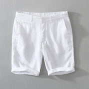 Shorts estivi da uomo - miscela di cotone - Fit rilassato - lunghezza del ginocchio con tasche