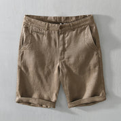 Shorts estivi da uomo - miscela di cotone - Fit rilassato - lunghezza del ginocchio con tasche