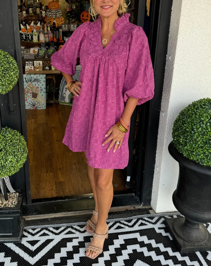 ANNA | Splendido abito estivo in raso con maniche a sbuffo