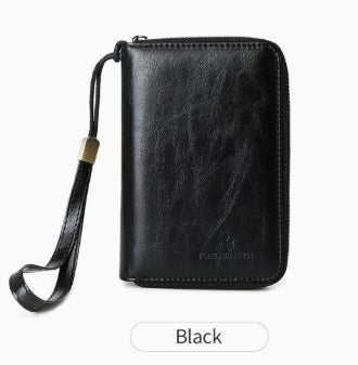 Samira | Portafoglio da viaggio porta passaporto con blocco RFID con cinturino da polso
