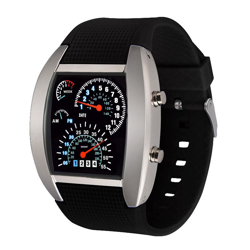 Orologio LED con tachimetro da uomo