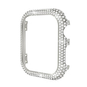 Cover in cristalli per smartwatch, elegante e scintillante, perfetta per personalizzare e proteggere il dispositivo. Accessorio di lusso per orologi digitali.