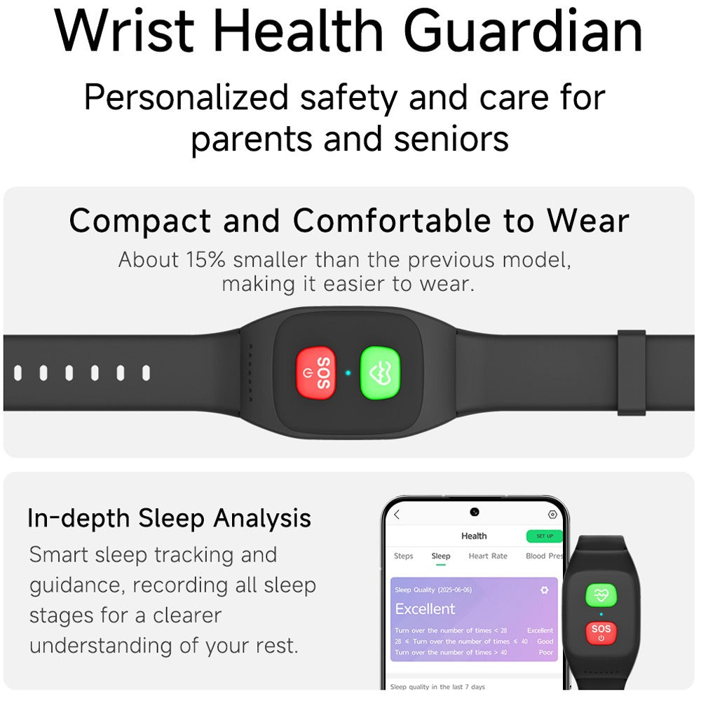 Montre intelligente GPS plus ancienne : localisateur SOS 4G, suivi de la santé et alertes d'urgence