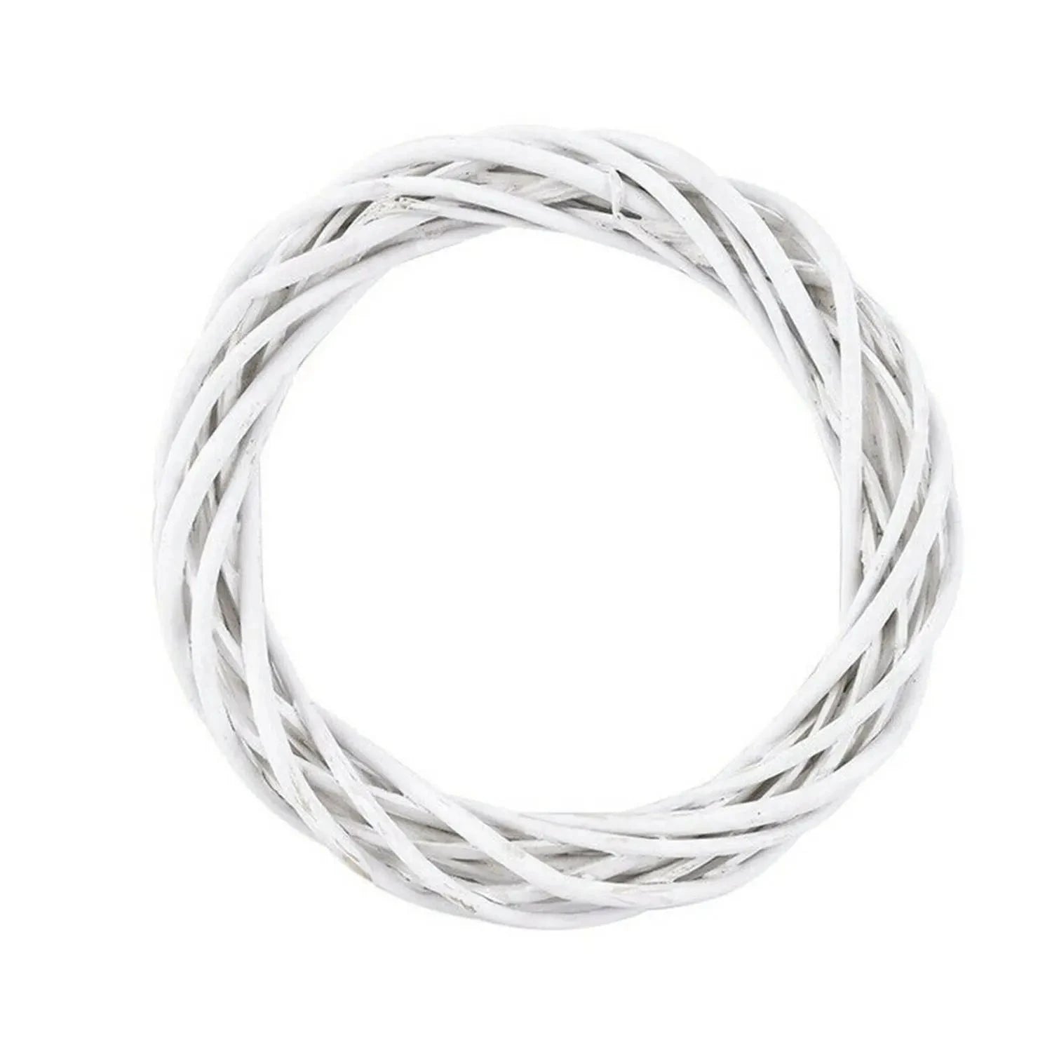White Wonder | Ghirlanda di rattan fatta a mano per decorare la porta di Natale 0