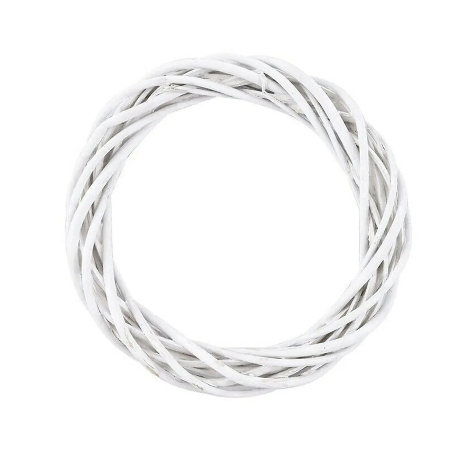 White Wonder | Ghirlanda di rattan fatta a mano per decorare la porta di Natale 4