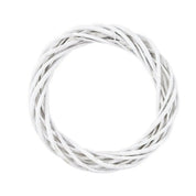 White Wonder | Ghirlanda di rattan fatta a mano per decorare la porta di Natale 4