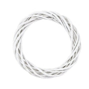 White Wonder | Ghirlanda di rattan fatta a mano per decorare la porta di Natale 5