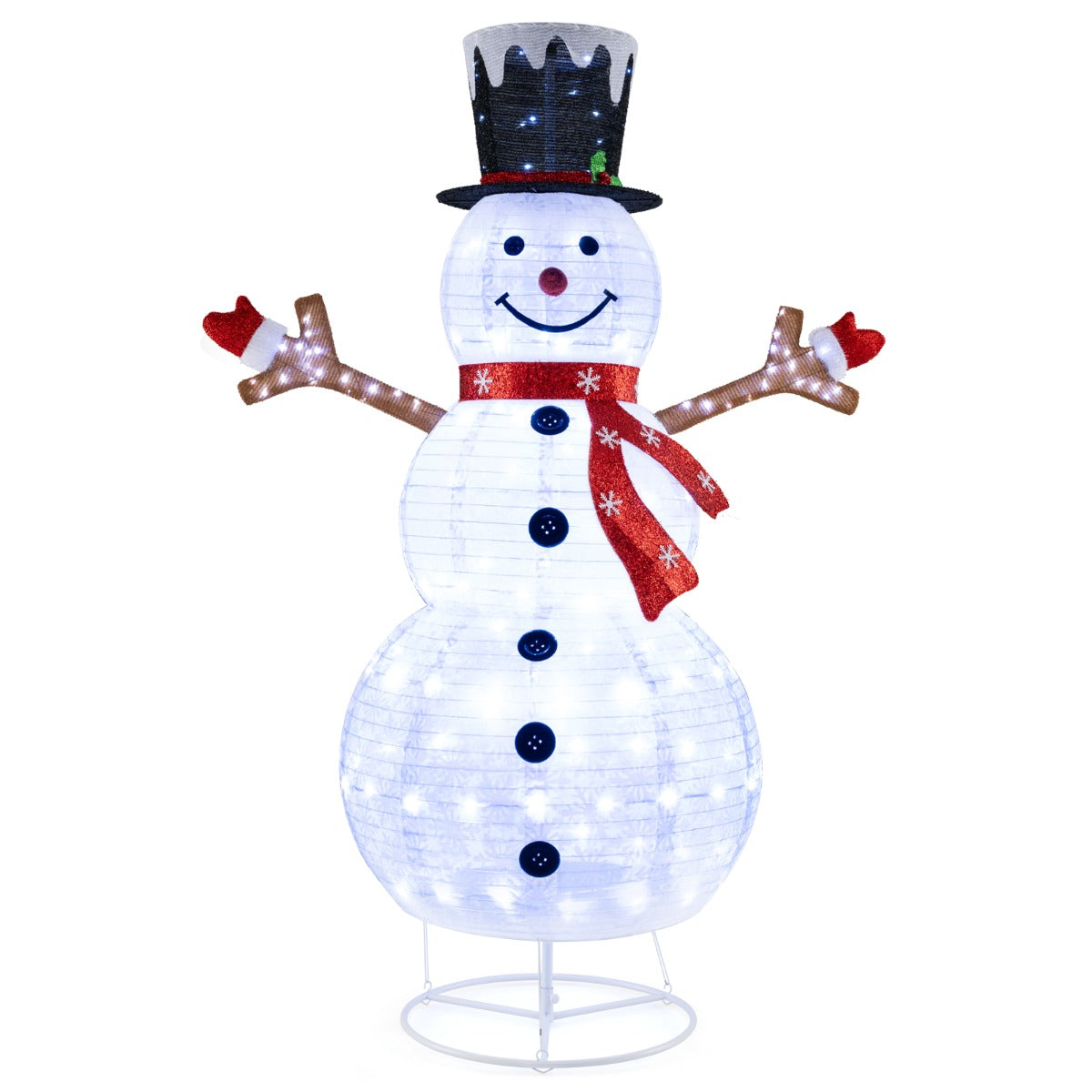 WinterGlow – Decorazione a forma di pupazzo di neve pop-up illuminato per prato o veranda 0
