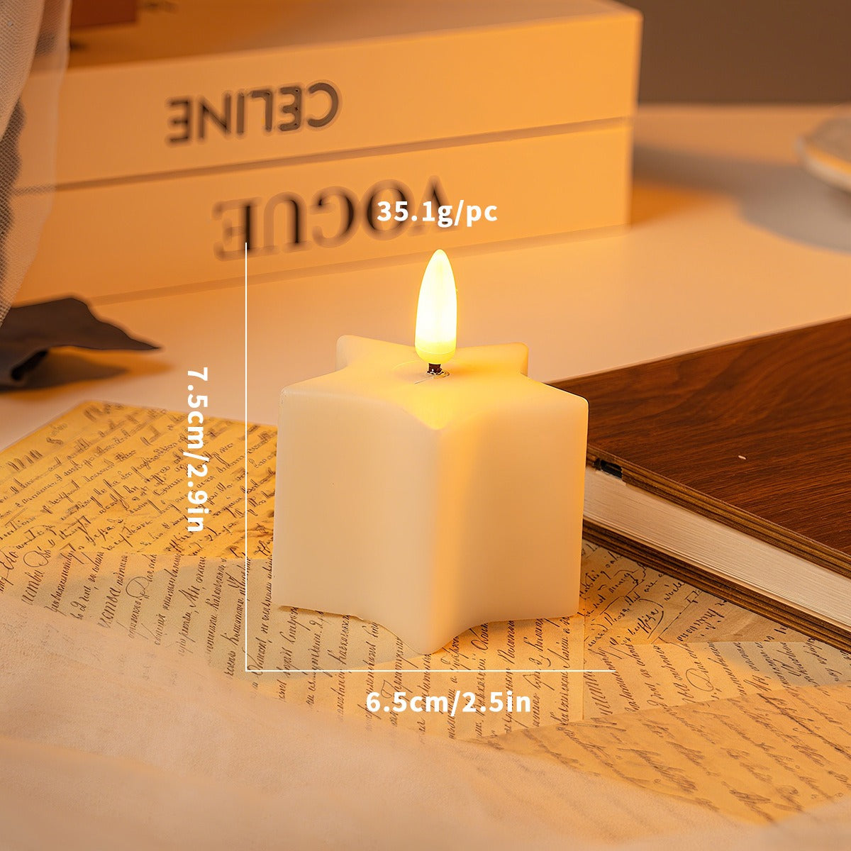WinterShine – Elegante candela a LED in vetro smerigliato con design a palla di neve 3