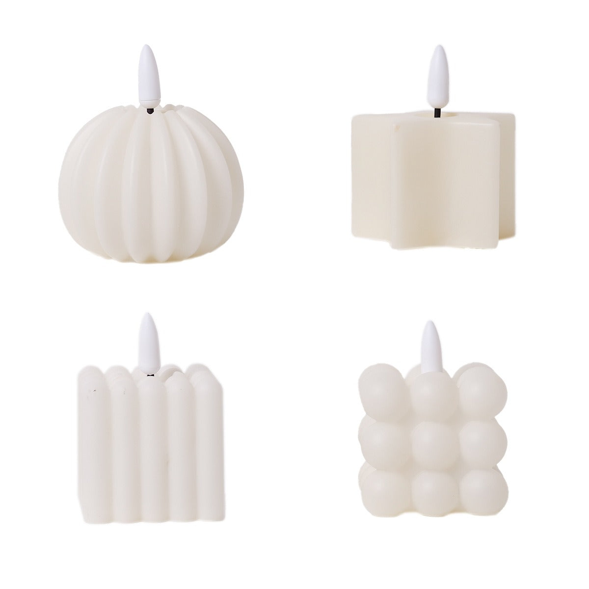 WinterShine – Elegante candela a LED in vetro smerigliato con design a palla di neve 7
