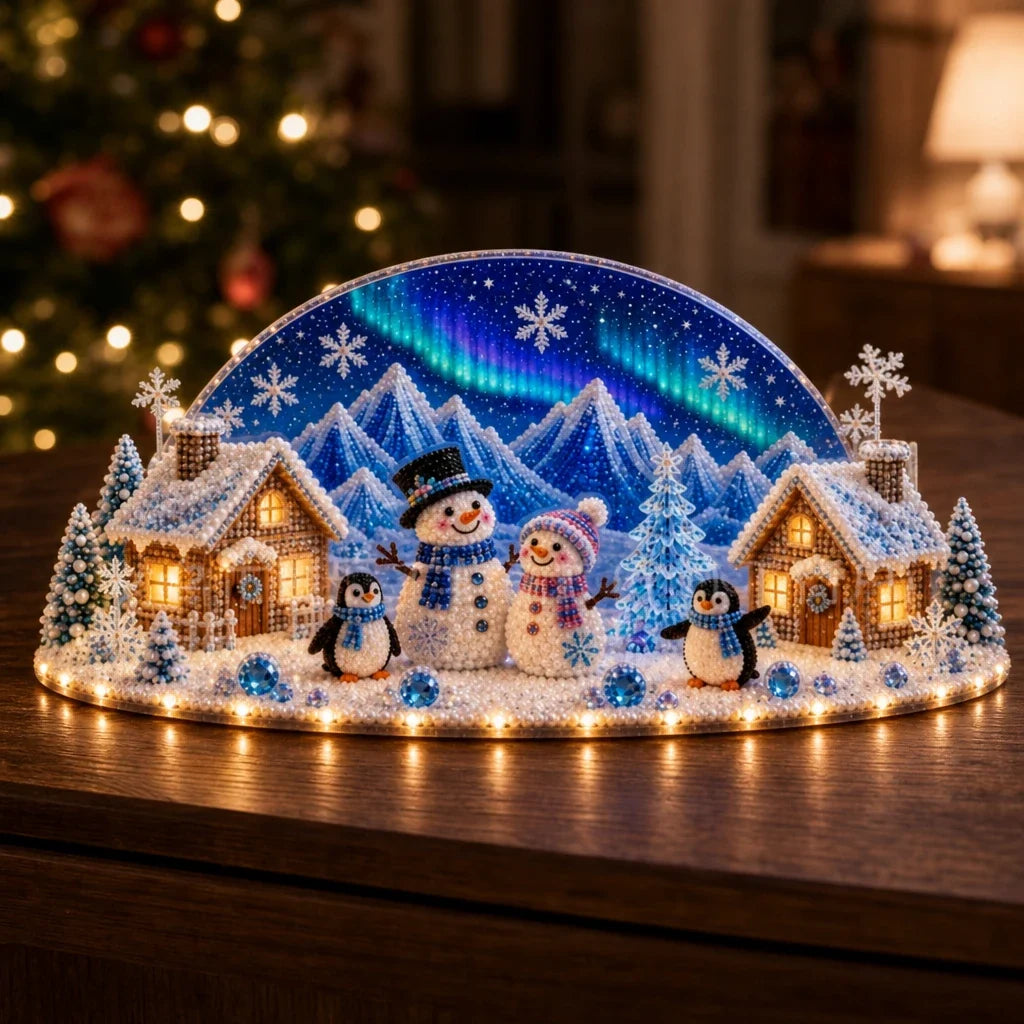 Winterglow Village – Rhinestone And Pearl Christmas Village Kit 0
