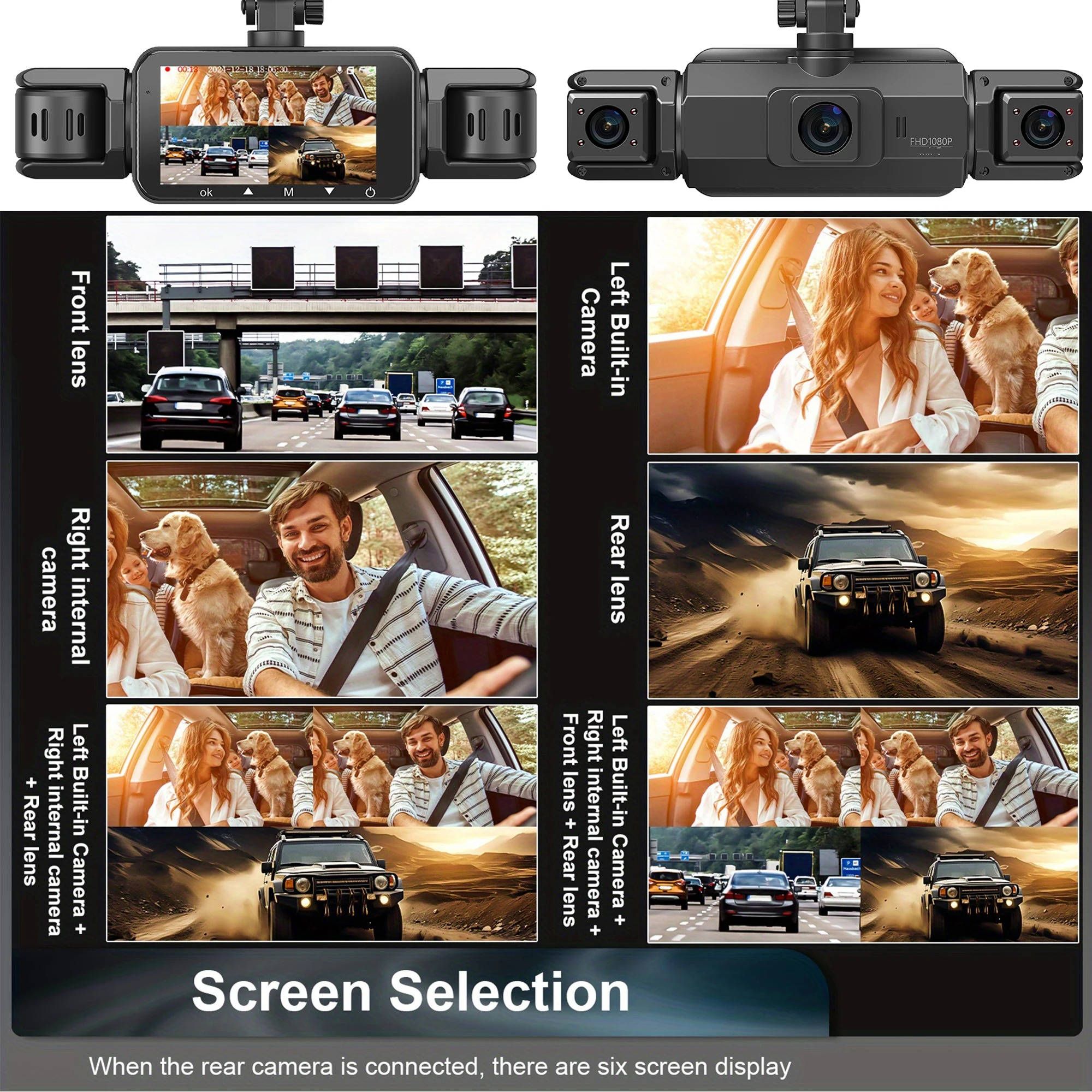 Wireless Car Dash Cam Front And Rear With Night Vision 2