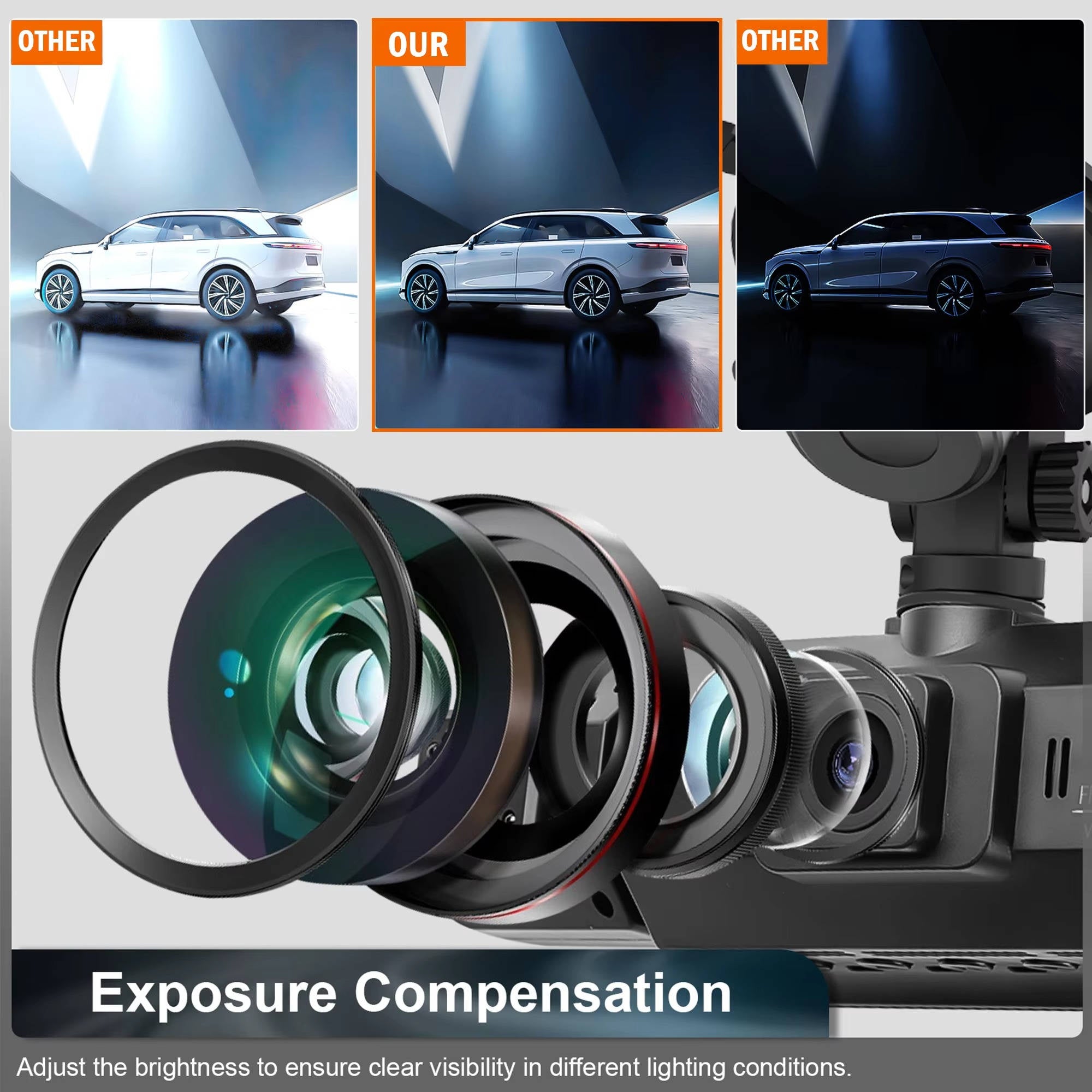 Wireless Car Dash Cam Front And Rear With Night Vision 3