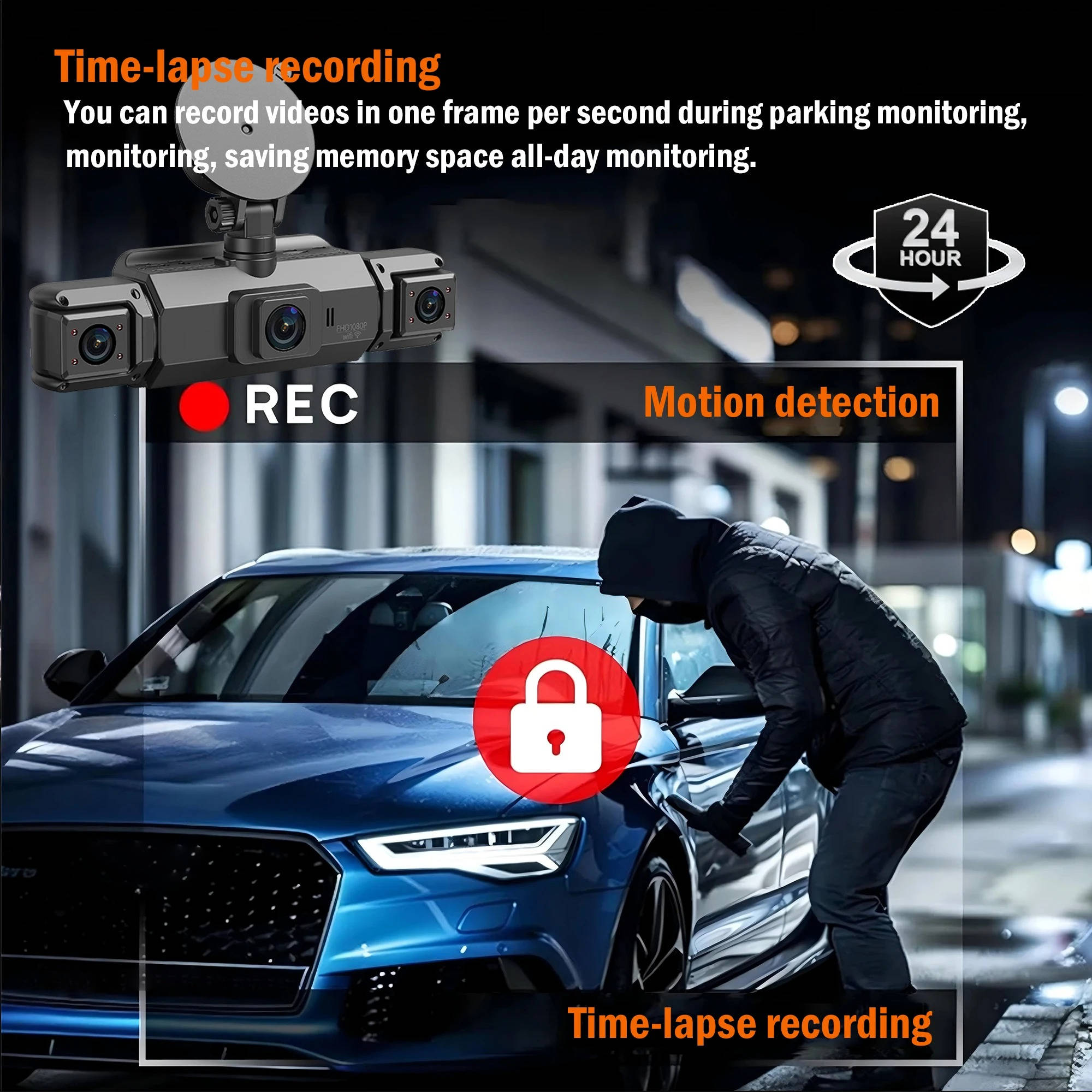 Wireless Car Dash Cam Front And Rear With Night Vision 7