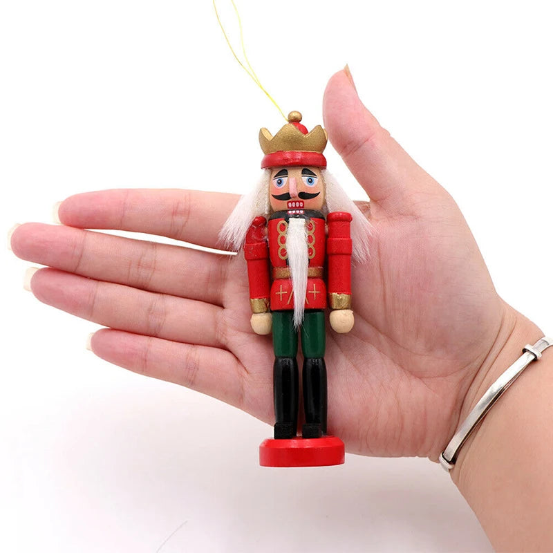 WoodSplendor | Set di 6 mini ornamenti Schiaccianoci per decorare l'albero 5