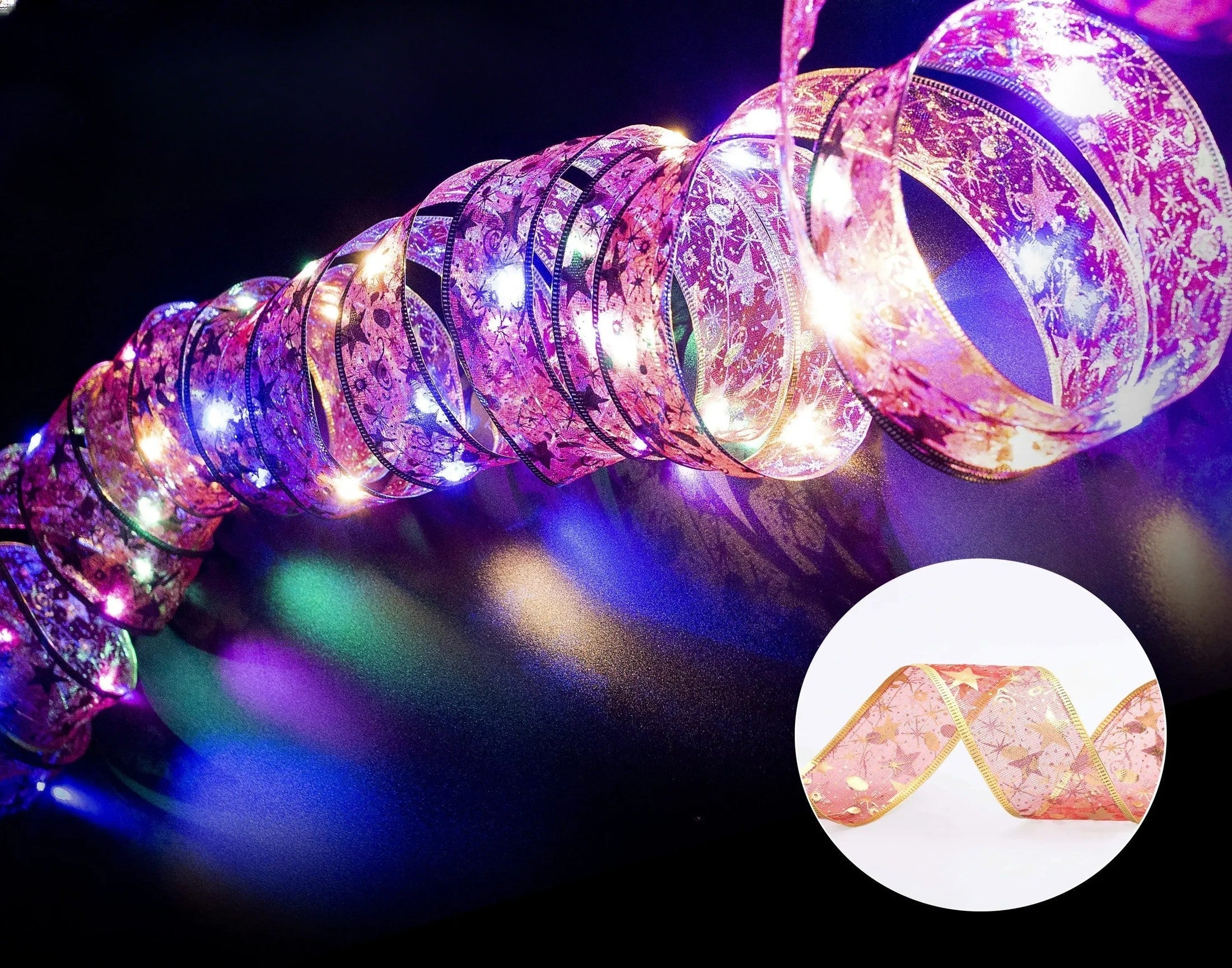 XmasSlinger | Set di luci natalizie a LED e nastri per decorazioni 8