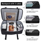 Zaino da viaggio BANGE Overnight, borsa da weekend da 40 litri con approvazione di volo FAA (zaino a 3 scomparti) 2