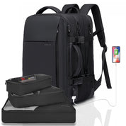Zaino da viaggio BANGE da 45 litri, zaino da viaggio con bagaglio a mano, borsa da viaggio convertibile resistente, adatto a laptop da 17,3 pollici, per uomini e donne 0