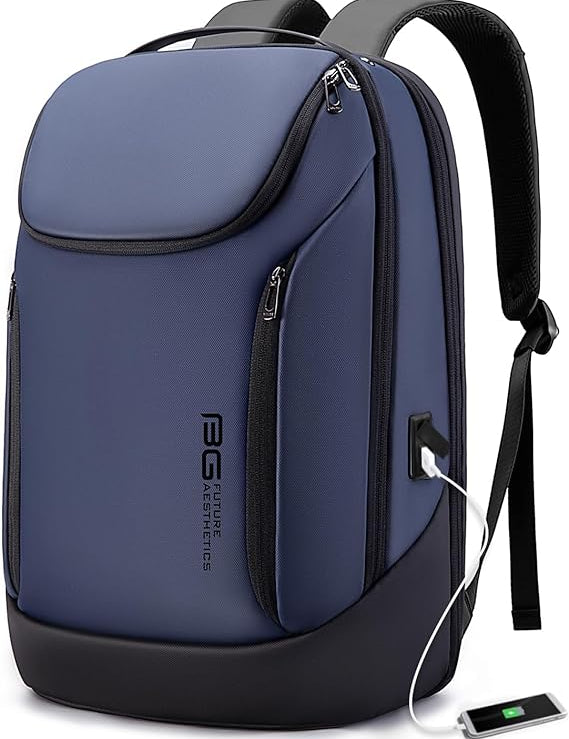 Zaino impermeabile BANGE Business adatto per laptop da 15,6 pollici con ricarica USB 10