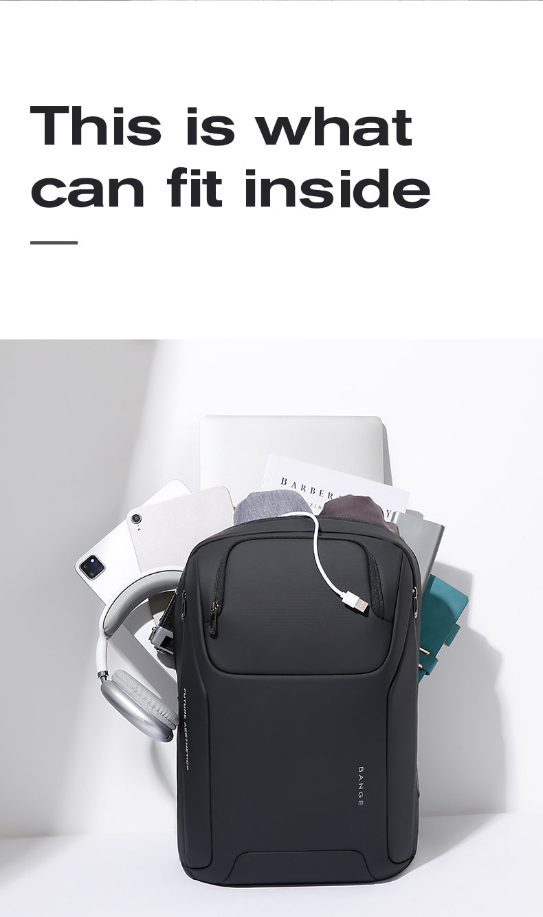 Zaino minimalista da lavoro BANGE Commuter con porta USB 4