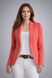 Jareth | Blazer da donna slim estiva a maniche lunghe con bottoni rovesciati