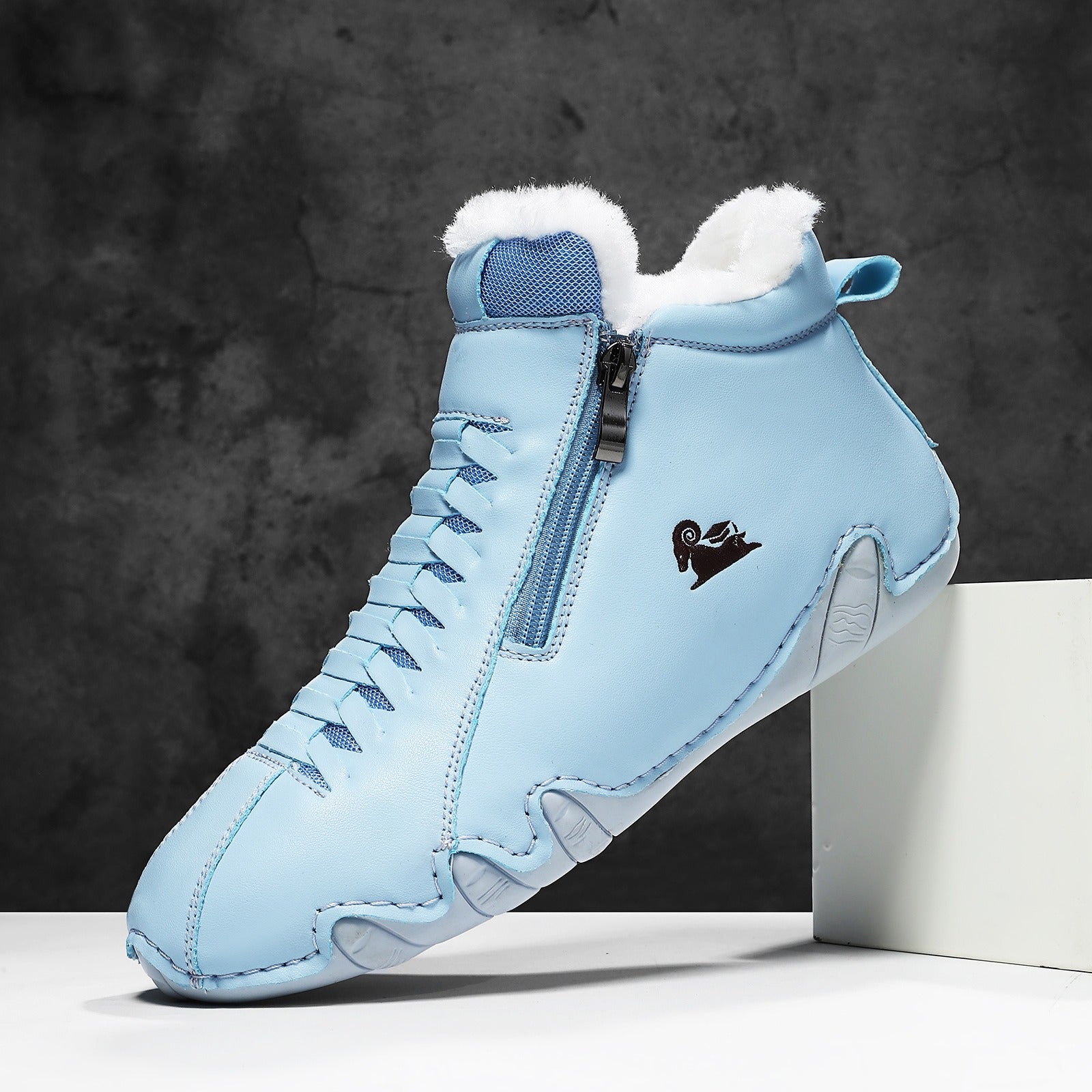 Frieda | Botines de invierno forrados para mujer de polipiel con cremallera